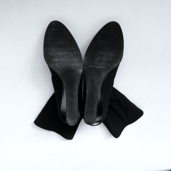 STUART WEITZMAN Black Sock Wedge Bootie Sz 6 B - Picture 7 of 16